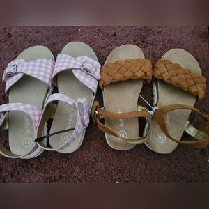 Two Pairs of Cat&Jack kid sandals NWT